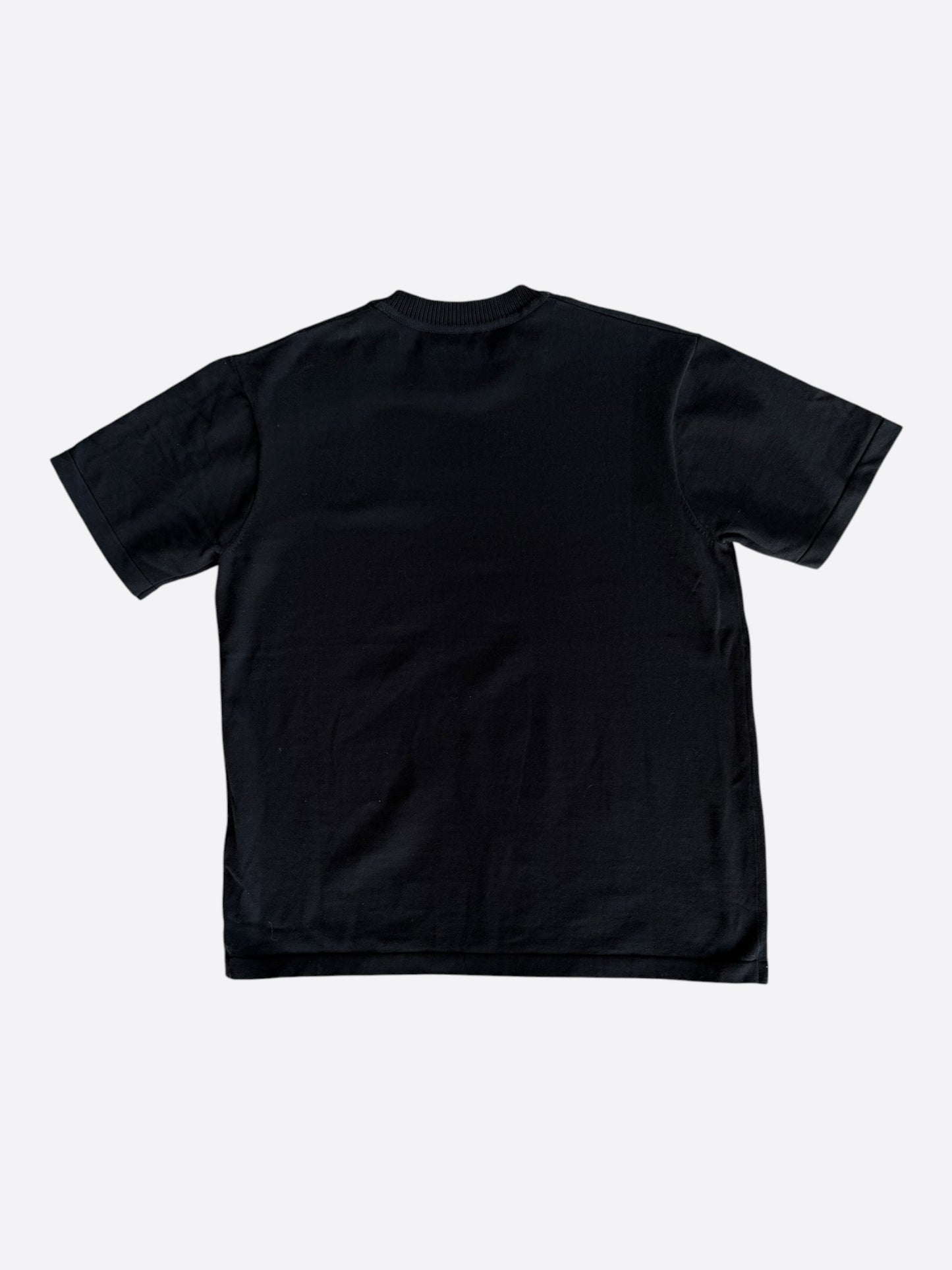 Louis Vuitton Black & White Pin Logo Embroidered T-Shirt