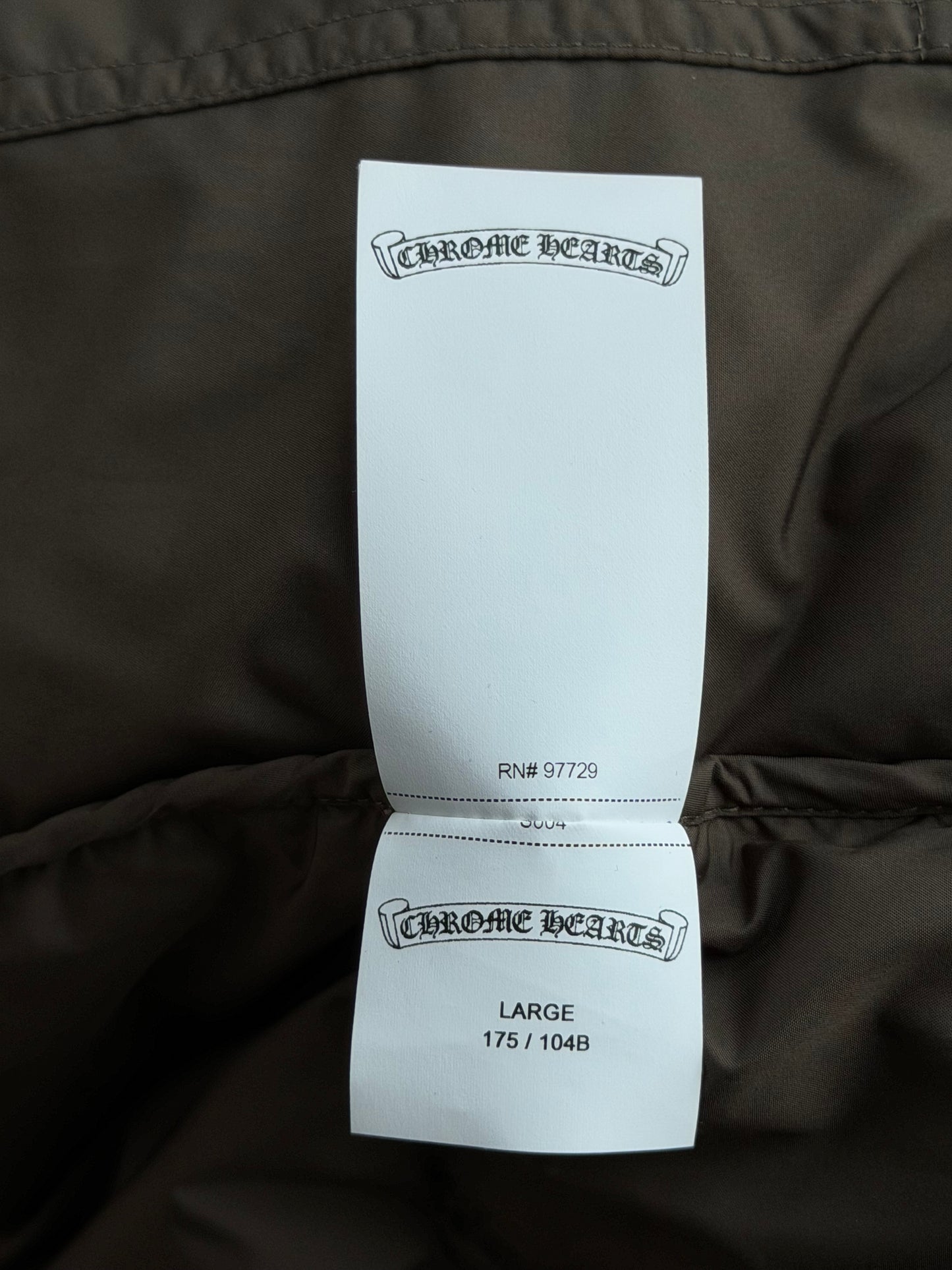 Chrome Hearts Olive Cross Jacquard Puffer Vest