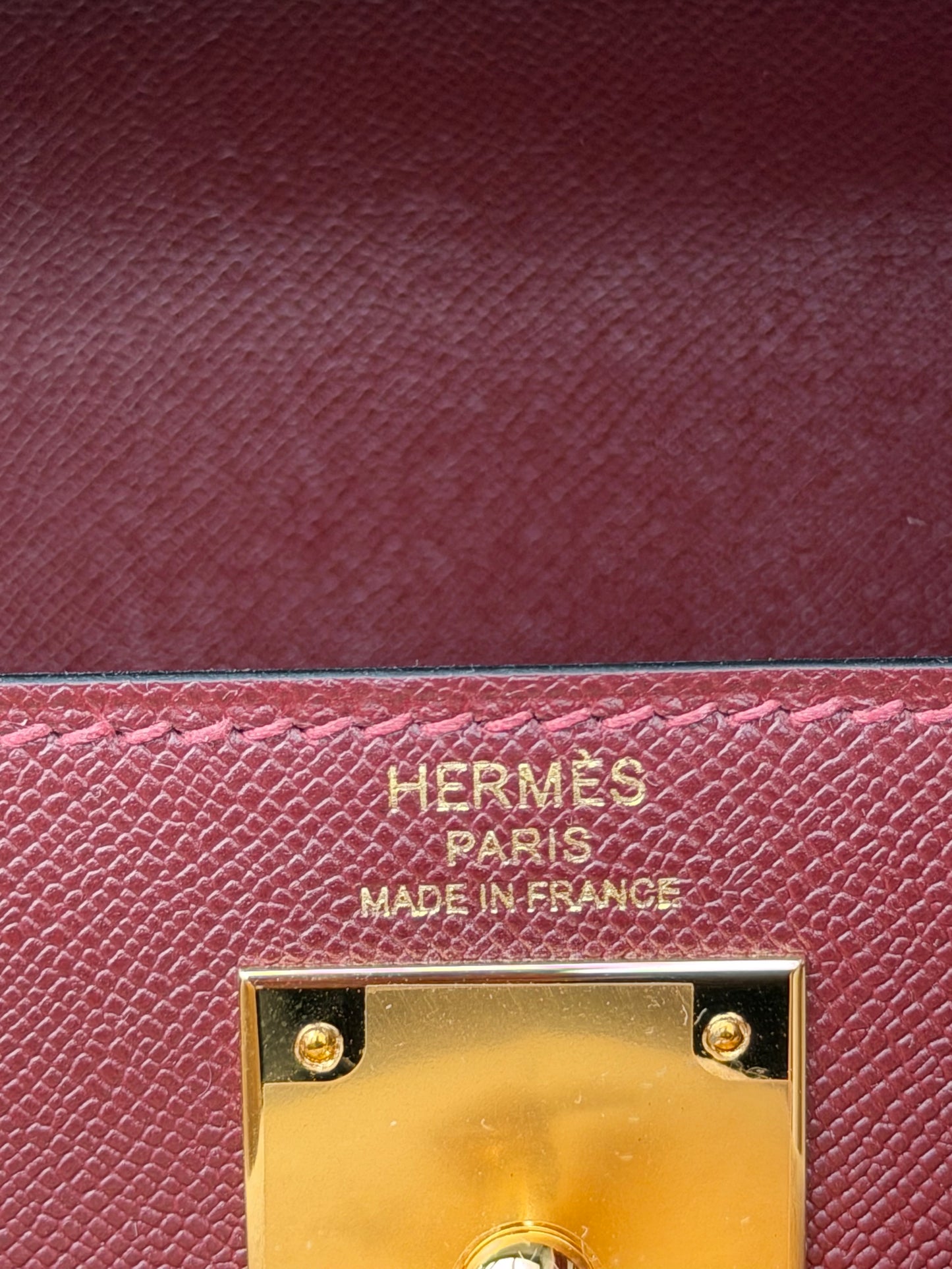 Hermes Rouge H Epsom & Gold Hardware Kelly 28