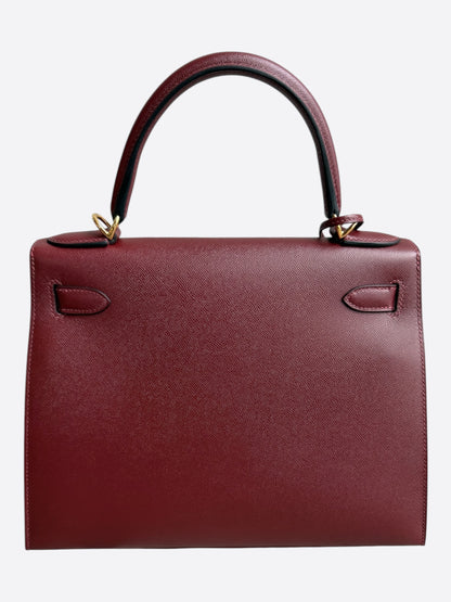 Hermes Rouge H Epsom & Gold Hardware Kelly 28