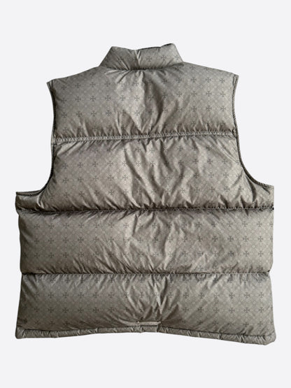Chrome Hearts Olive Cross Jacquard Puffer Vest