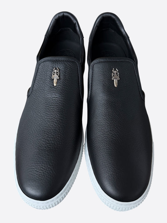 Chrome Hearts Black Dagger Slip On Sneakers