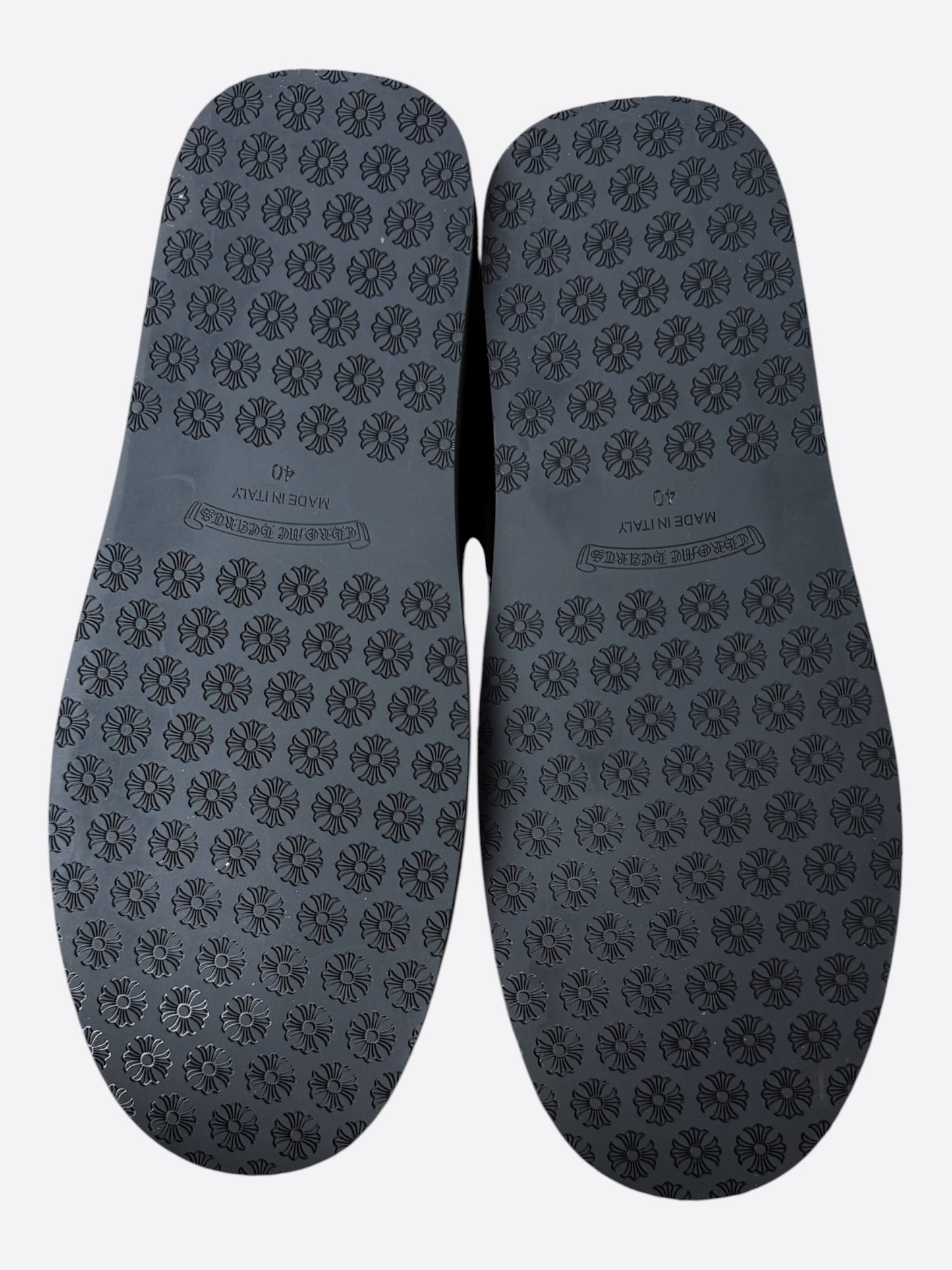 Chrome Hearts Black Corduroy Dagger Slippers