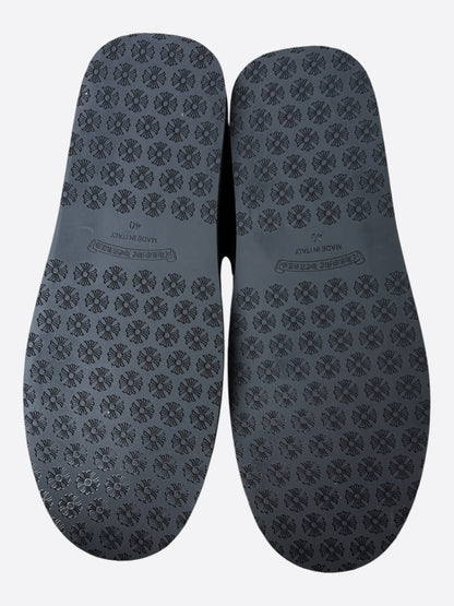 Chrome Hearts Black Corduroy Dagger Slippers