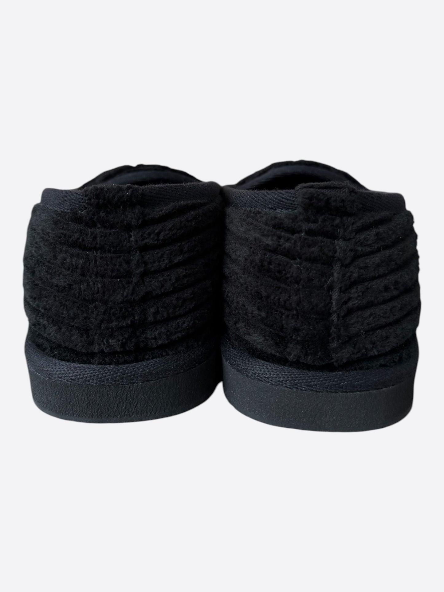 Chrome Hearts Black Corduroy Dagger Slippers