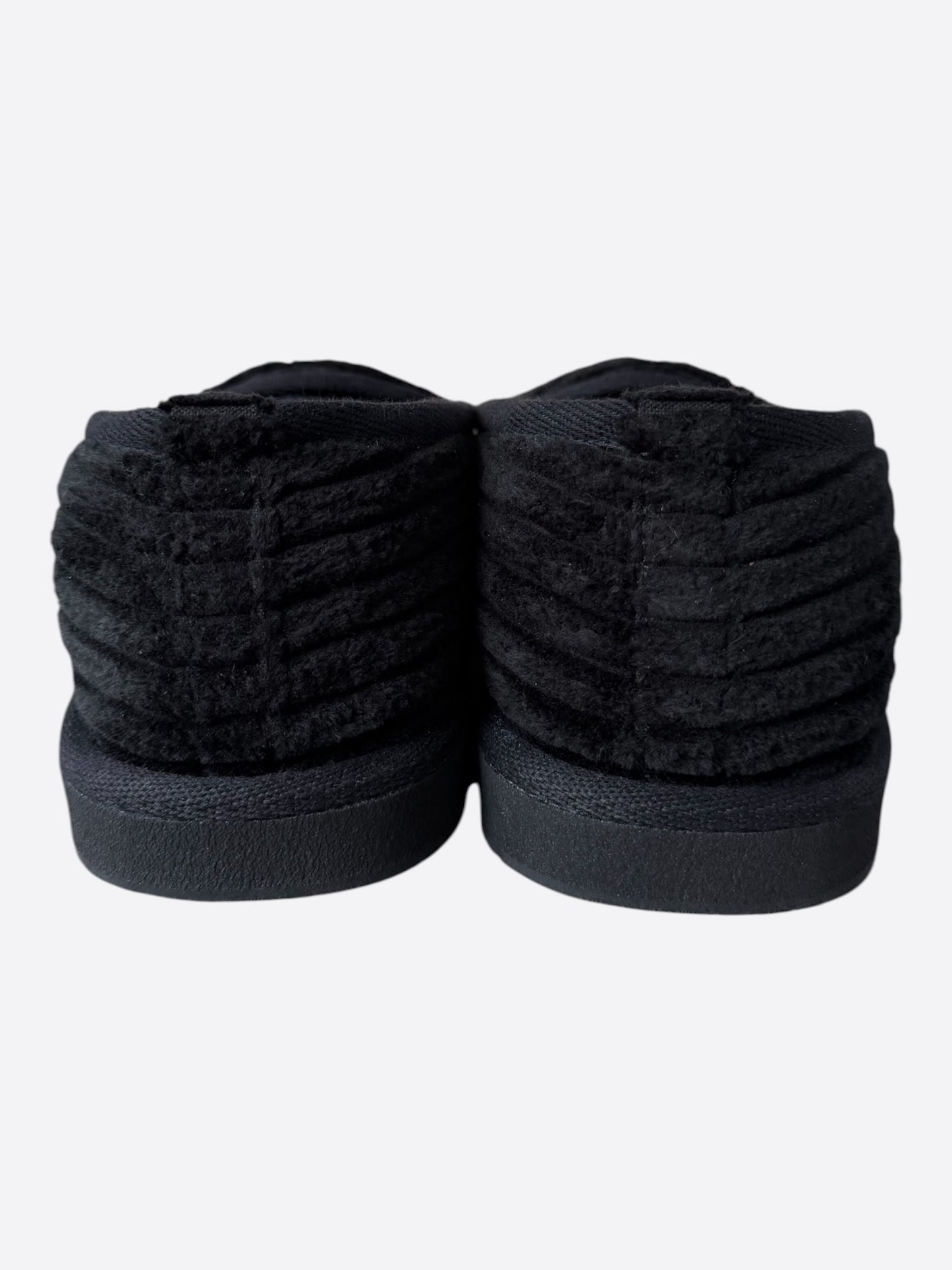 Chrome Hearts Black Corduroy Dagger Slippers