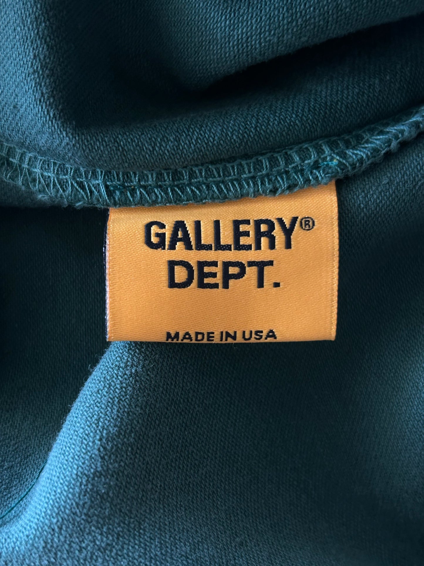 Gallery Dept Green & Yellow Logo Zuma Shorts
