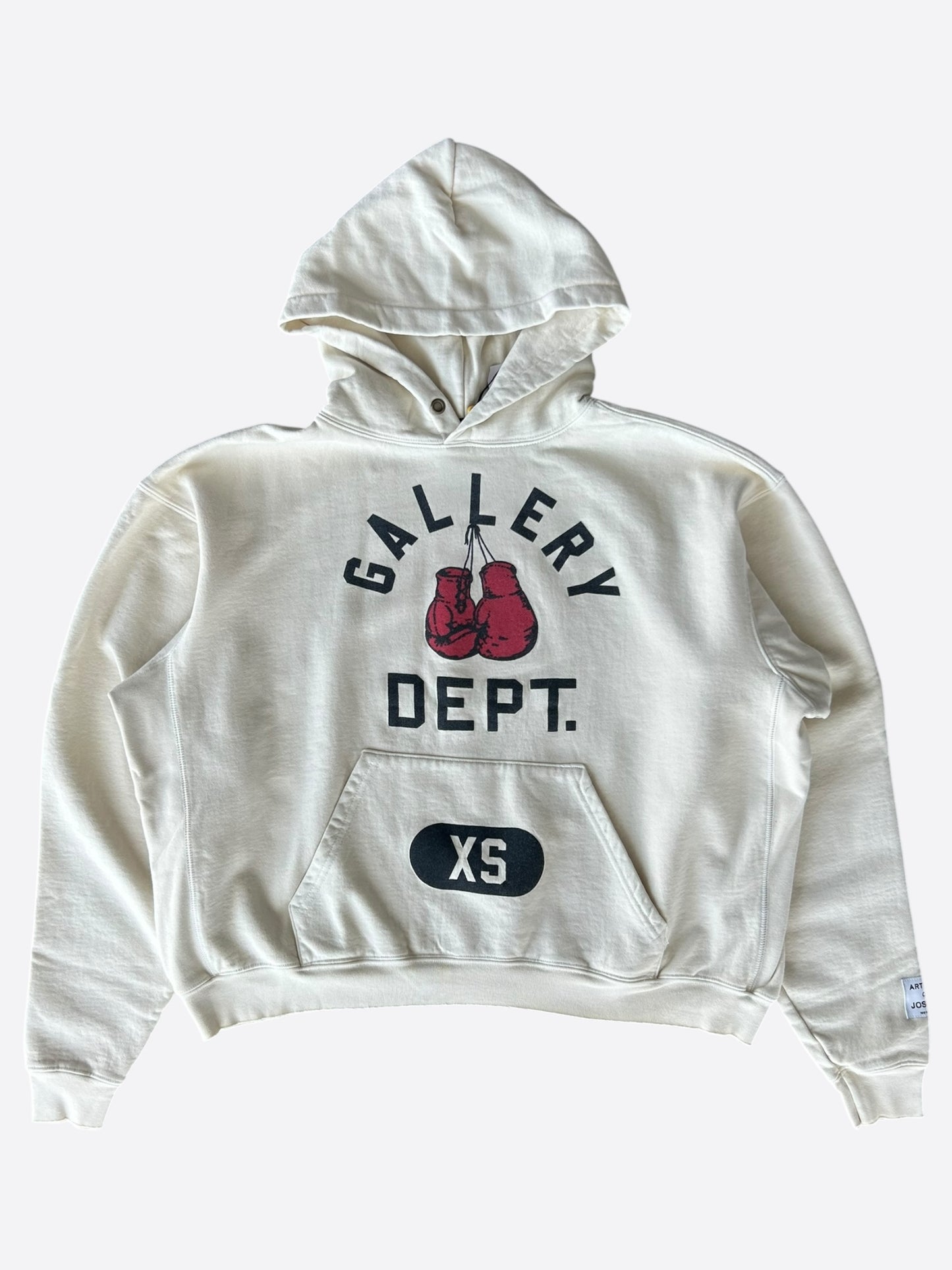 Gallery Dept Cream Boxing Gloves Logo Hoodie