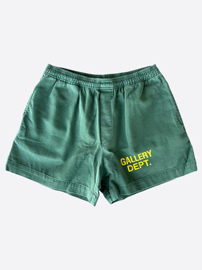 Gallery Dept Green & Yellow Logo Zuma Shorts