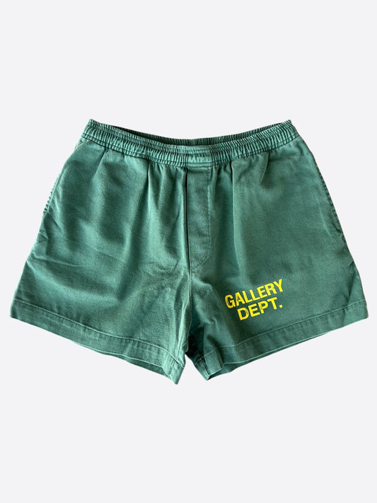 Gallery Dept Green & Yellow Logo Zuma Shorts