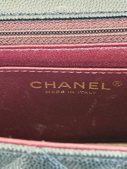 Chanel Black Caviar Quilted Mini Rectangular Flap Bag