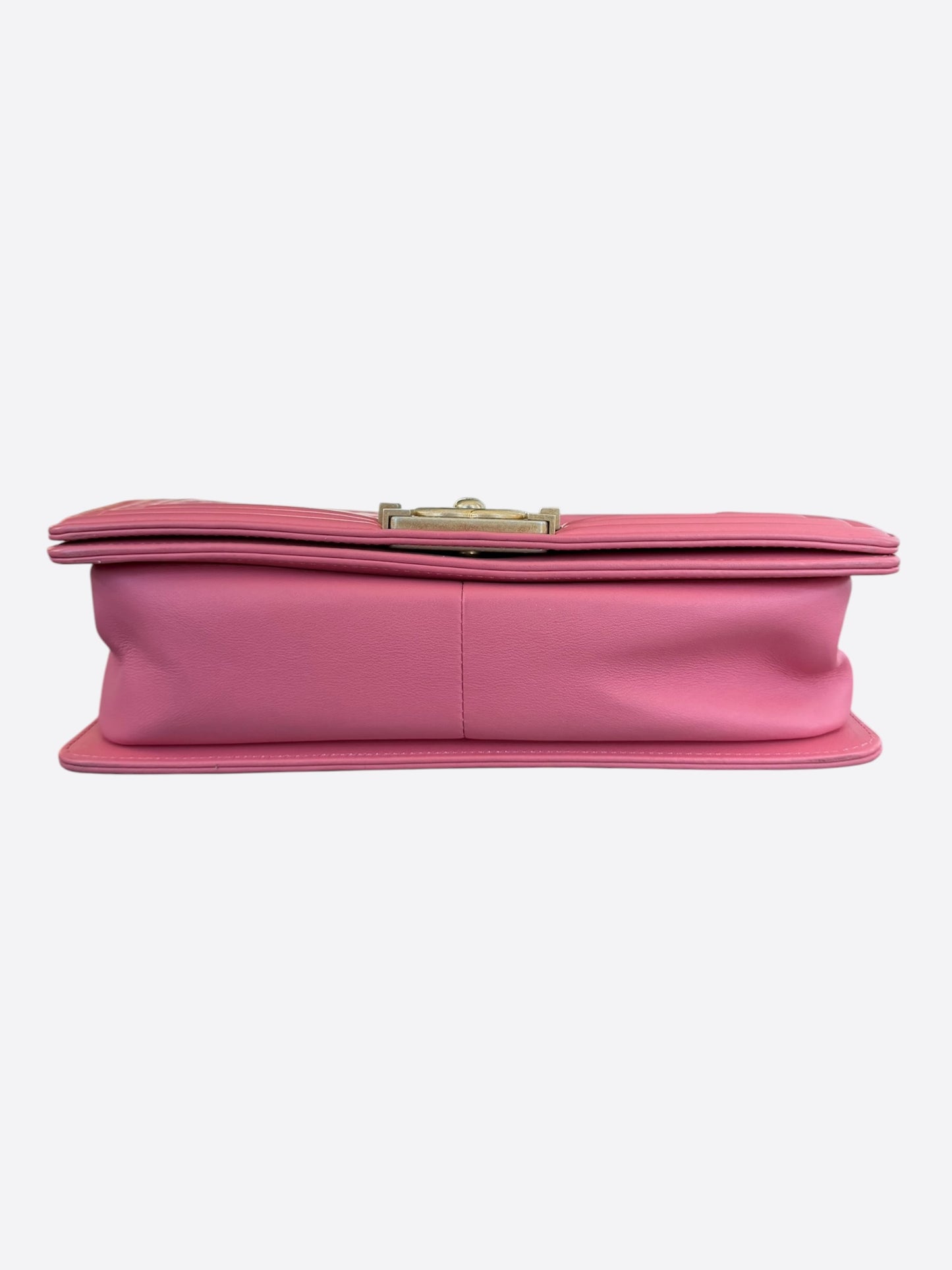 Chanel Pink Quilted Lambskin Medium Boy Bag