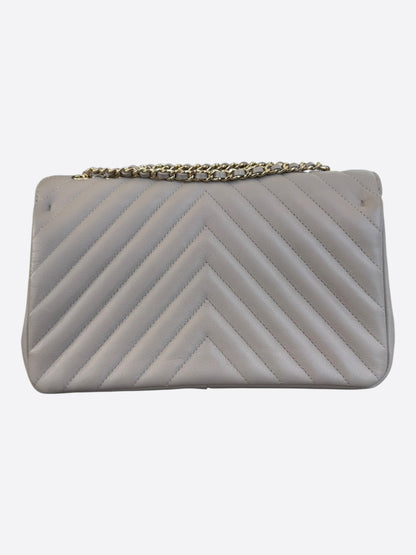Chanel Beige Quilted Calfskin Statement Medium Flap Bag