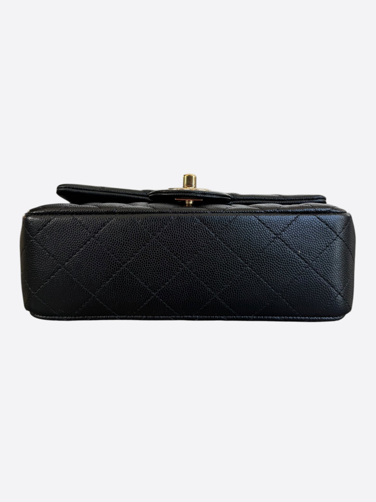 Chanel Black Caviar Quilted Mini Rectangular Flap Bag