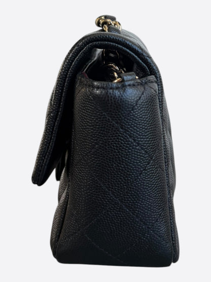 Chanel Black Caviar Quilted Mini Rectangular Flap Bag