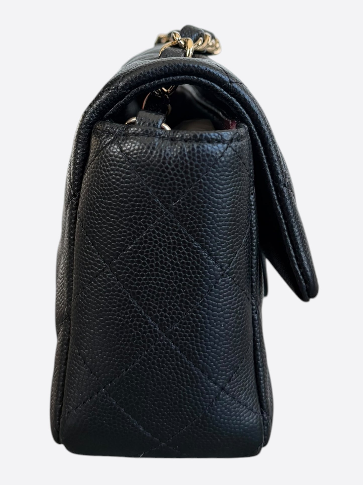 Chanel Black Caviar Quilted Mini Rectangular Flap Bag