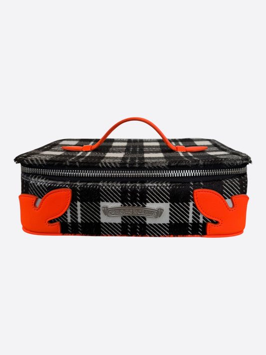 Chrome Hearts Orange & Plaid Fleur Jewelry Case