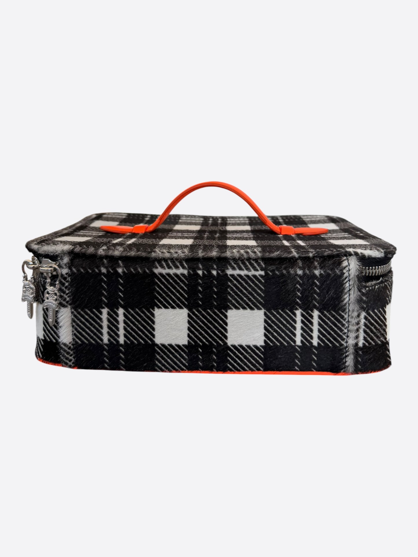 Chrome Hearts Orange & Plaid Fleur Jewelry Case