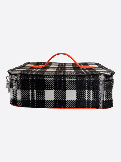 Chrome Hearts Orange & Plaid Fleur Jewelry Case