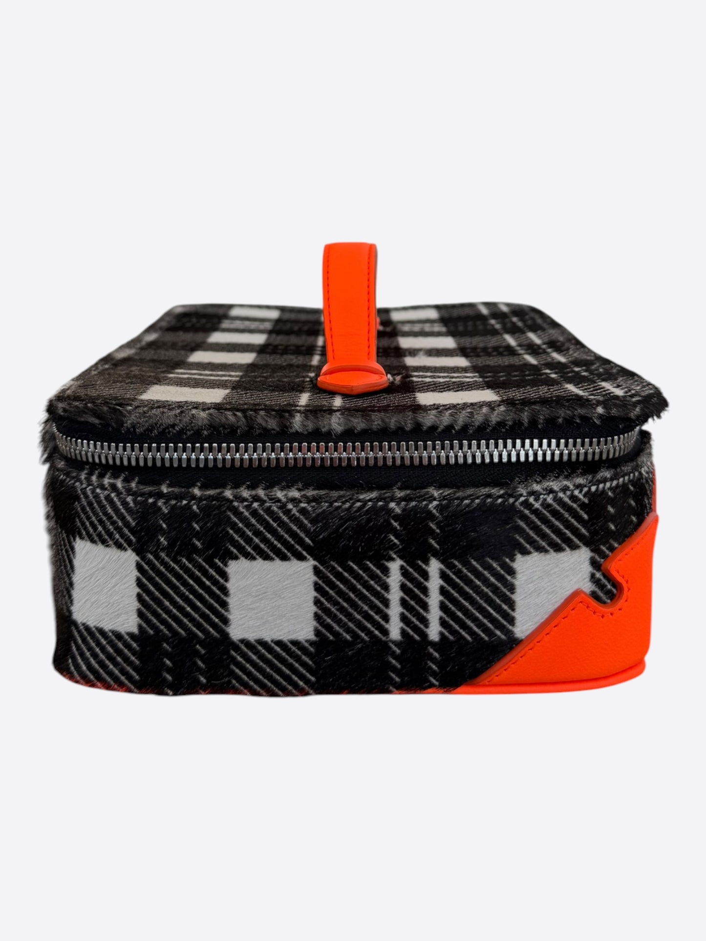 Chrome Hearts Orange & Plaid Fleur Jewelry Case
