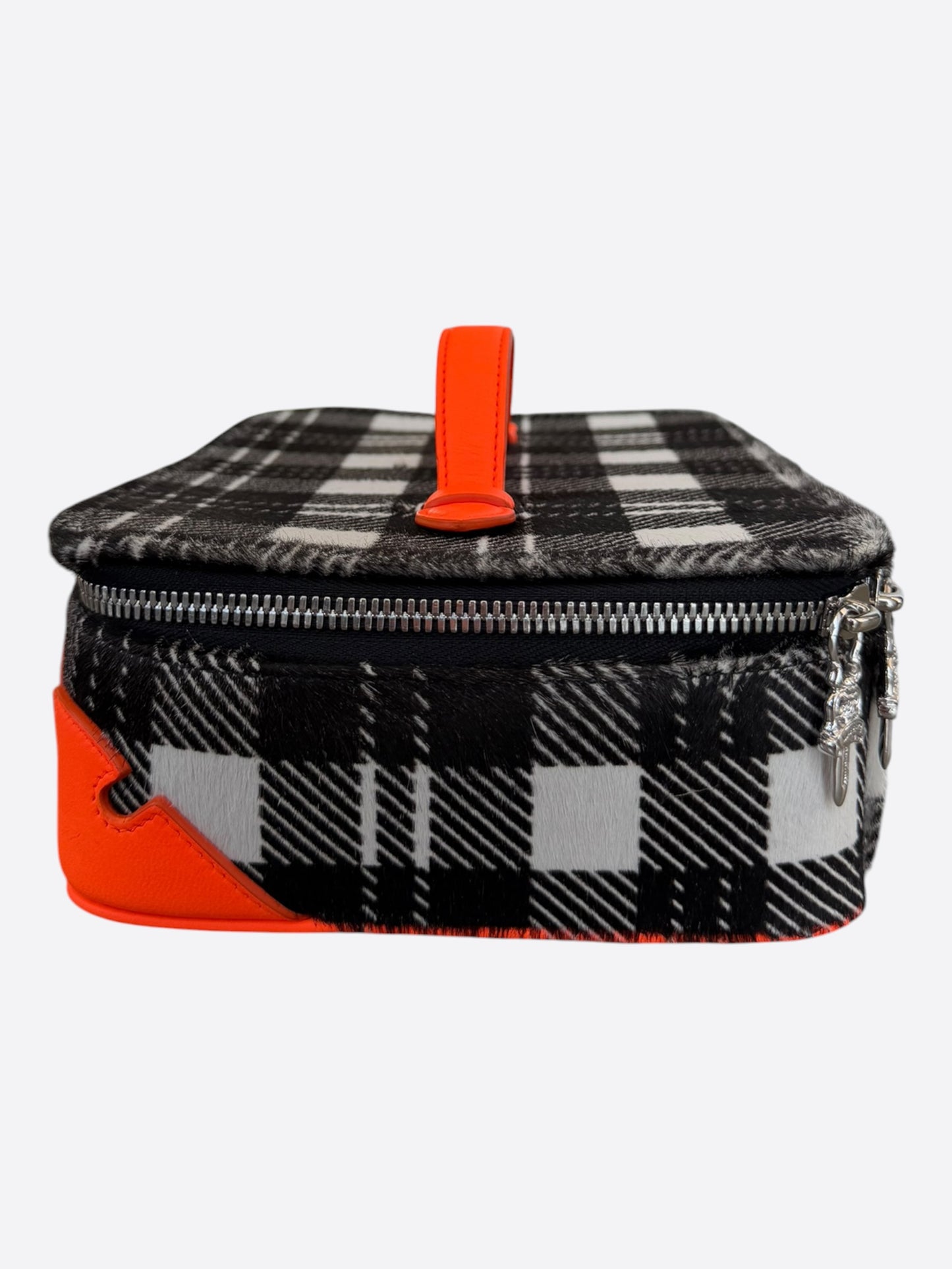 Chrome Hearts Orange & Plaid Fleur Jewelry Case