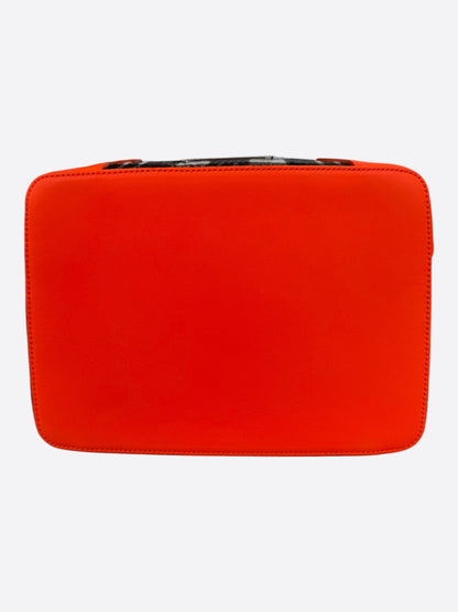 Chrome Hearts Orange & Plaid Fleur Jewelry Case