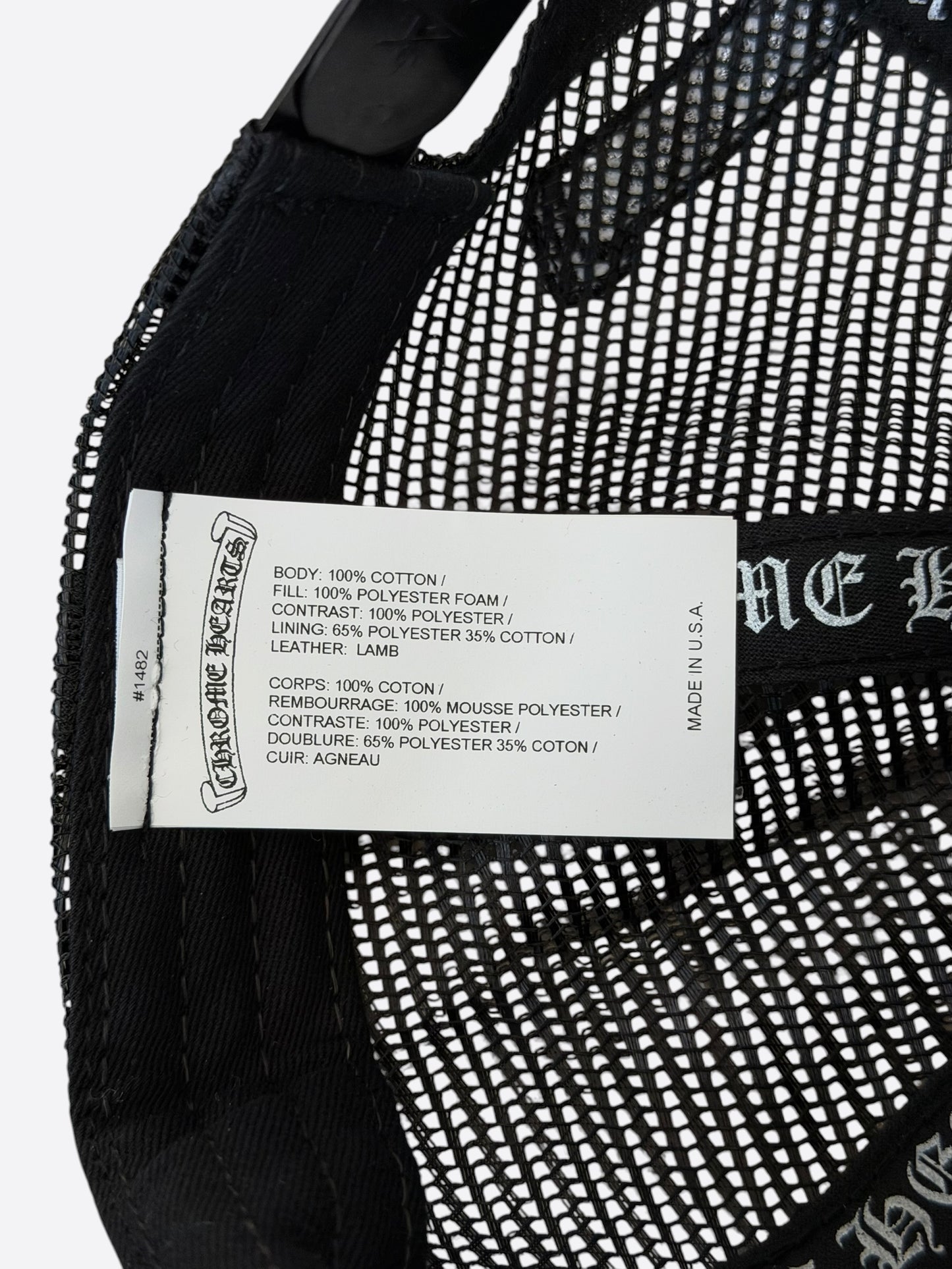 Chrome Hearts Black & White Triple Cross Patch Trucker Hat