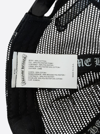 Chrome Hearts Black & White Triple Cross Patch Trucker Hat