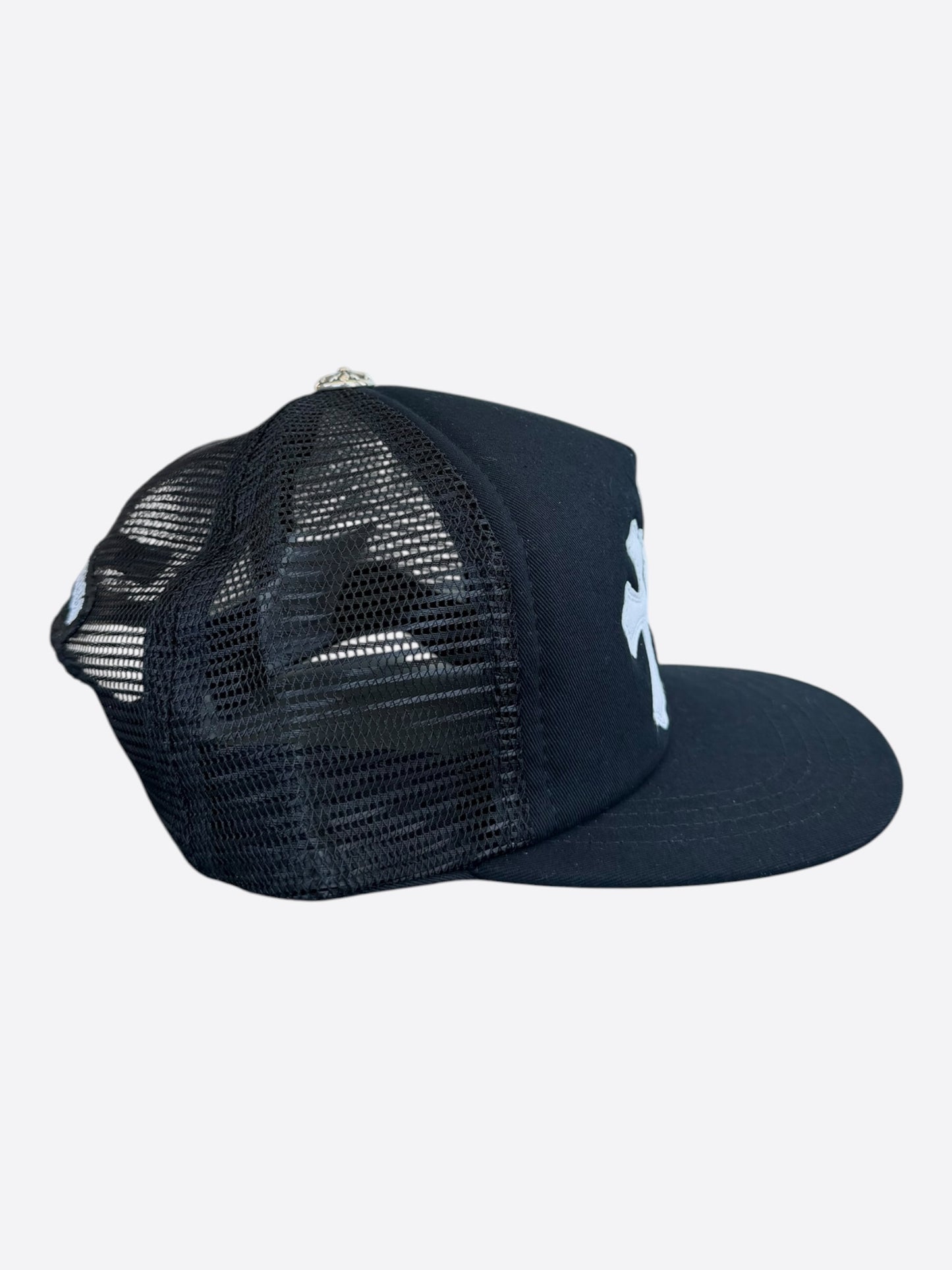 Chrome Hearts Black & White Triple Cross Patch Trucker Hat