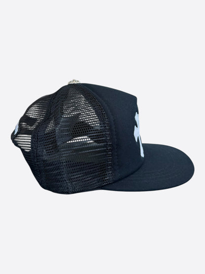 Chrome Hearts Black & White Triple Cross Patch Trucker Hat