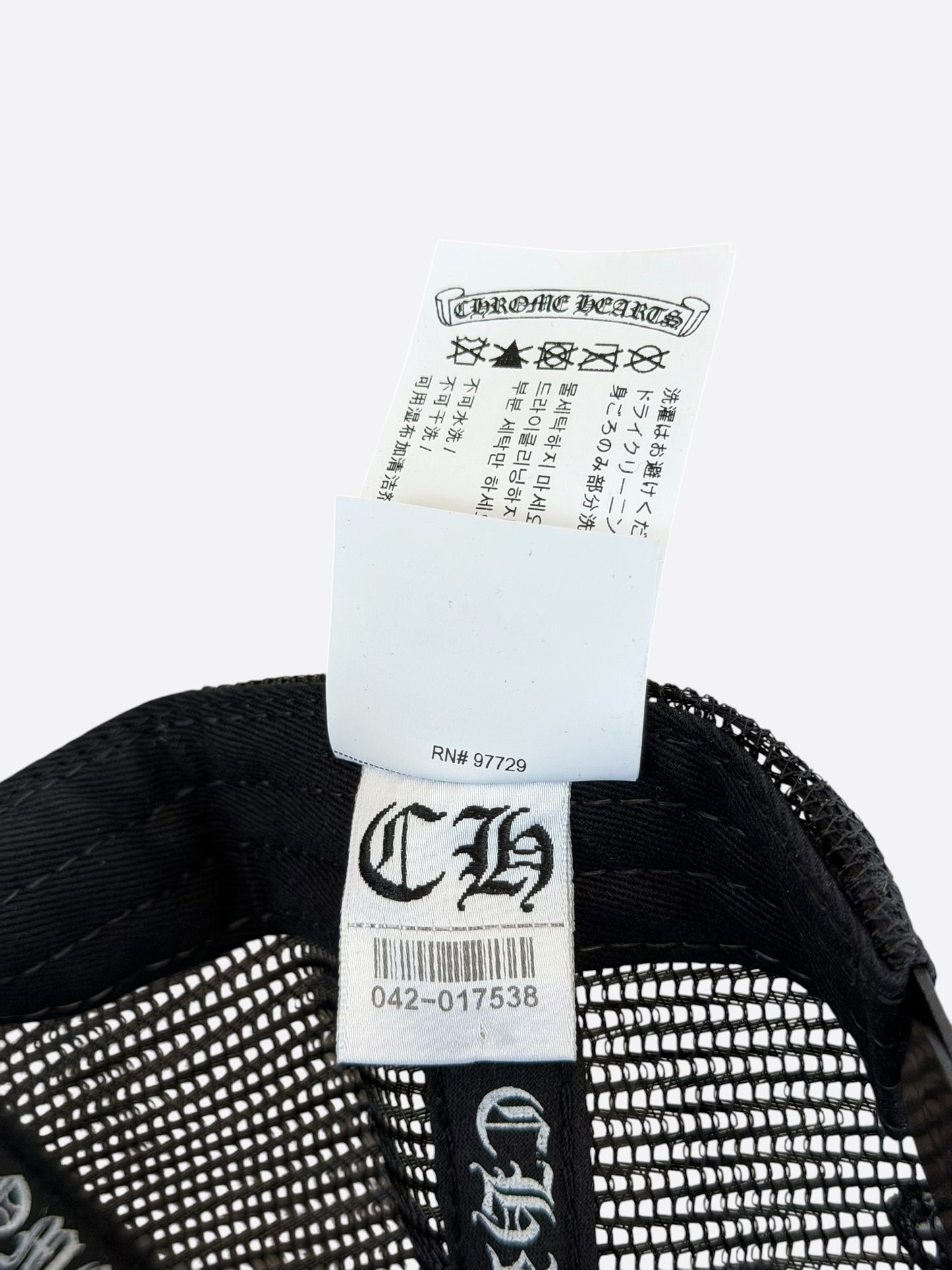 Chrome Hearts Black & White Triple Cross Patch Trucker Hat