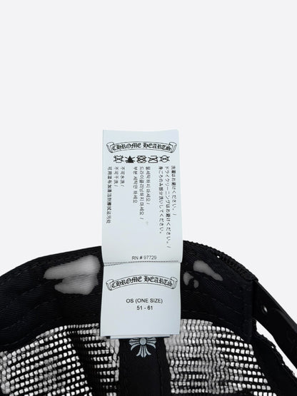 Chrome Hearts Black & Orange Triple Cross Patch Trucker Hat