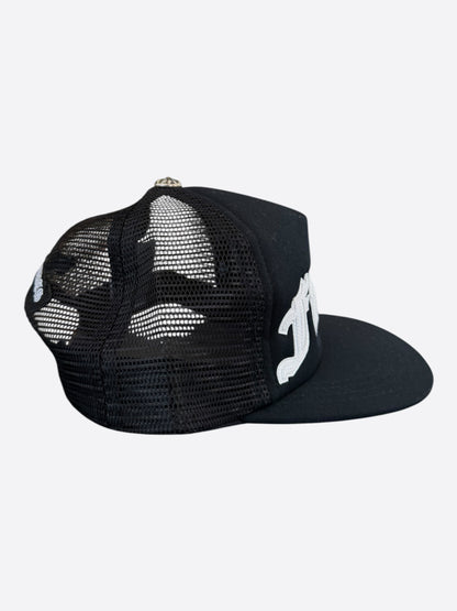 Chrome Hearts Black & White F*** Patch Trucker Hat