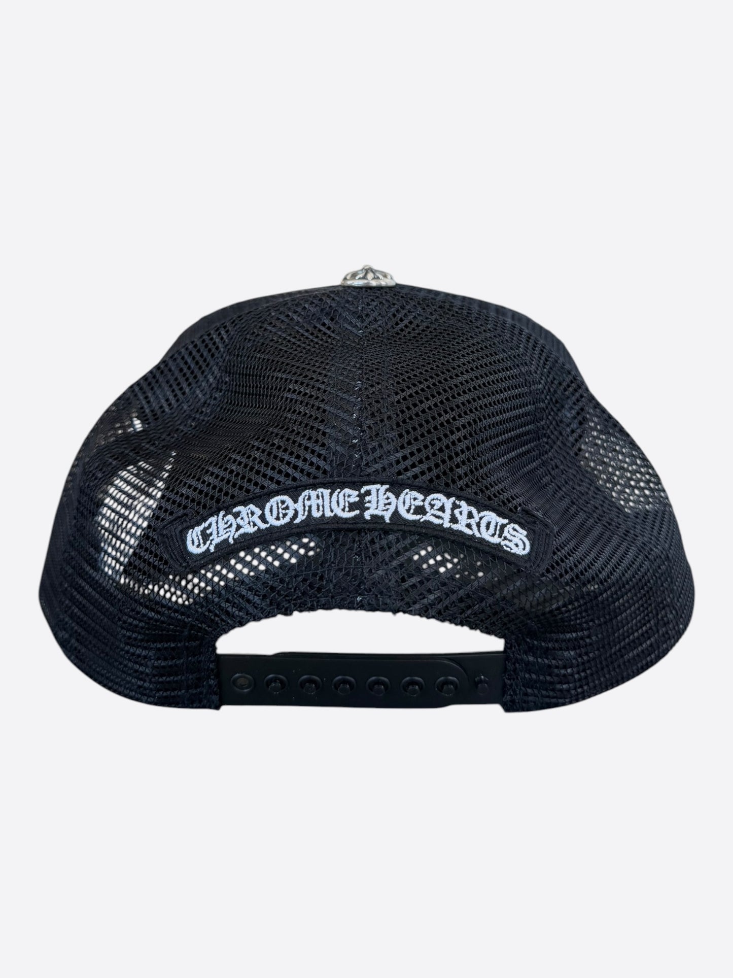 Chrome Hearts Black & White F*** Patch Trucker Hat
