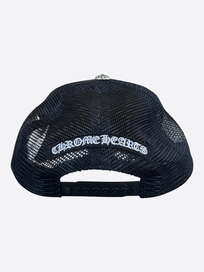 Chrome Hearts Black & White F*** Patch Trucker Hat