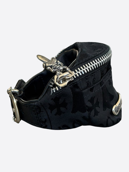 Chrome Hearts Black Stencil Nylon Wrist Bag