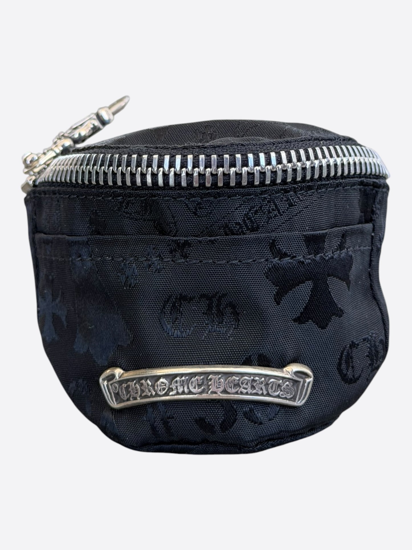 Chrome Hearts Black Stencil Nylon Wrist Bag