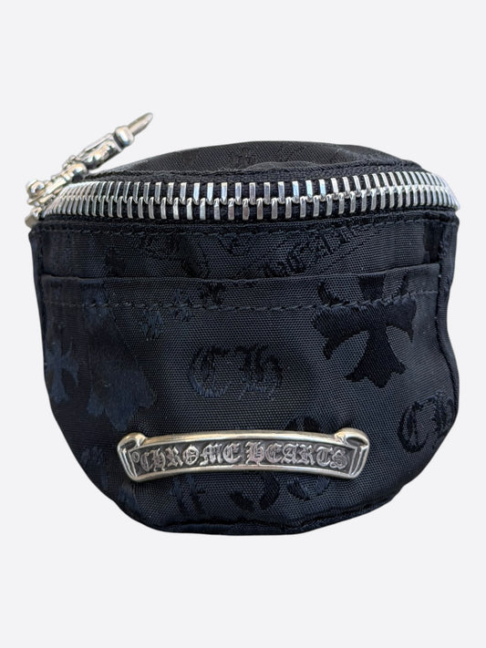 Chrome Hearts Black Stencil Nylon Wrist Bag