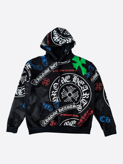 Chrome Hearts Black & Multicolor Stencil Hoodie