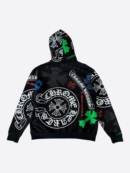 Chrome Hearts Black & Multicolor Stencil Hoodie
