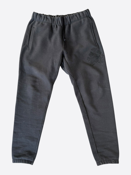 Chrome Hearts Black Triple Cross Patch Paper Jam Sweatpants