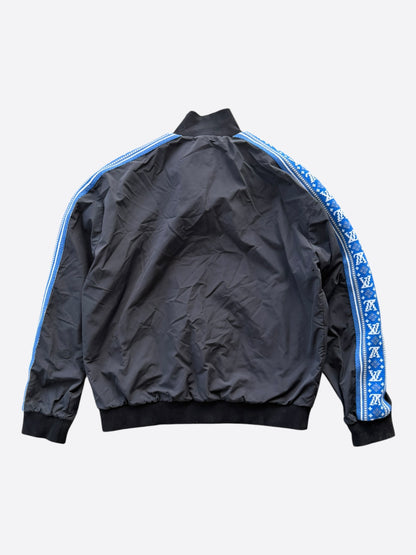 Louis Vuitton Black & Blue Monogram Fair Isle Track Jacket