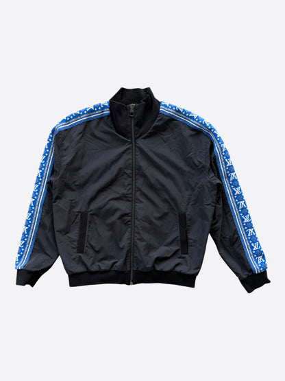 Louis Vuitton Black & Blue Monogram Fair Isle Track Jacket