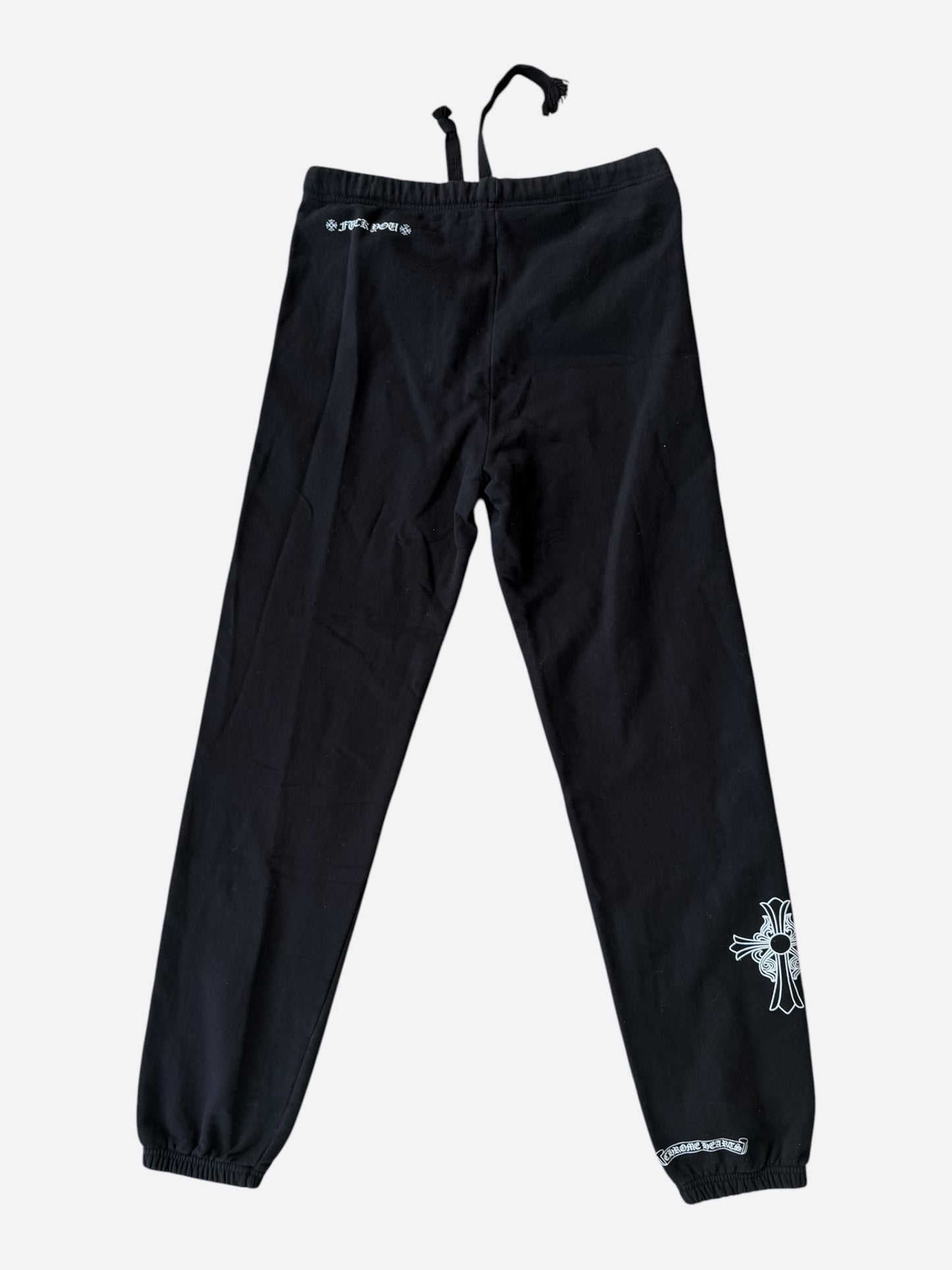 Chrome Hearts Black & White Cross Logo Sweatpants