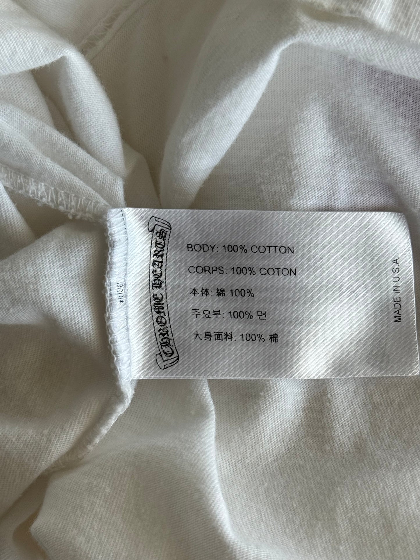 Chrome Hearts White & Purple Neck Logo Longsleeve T-Shirt