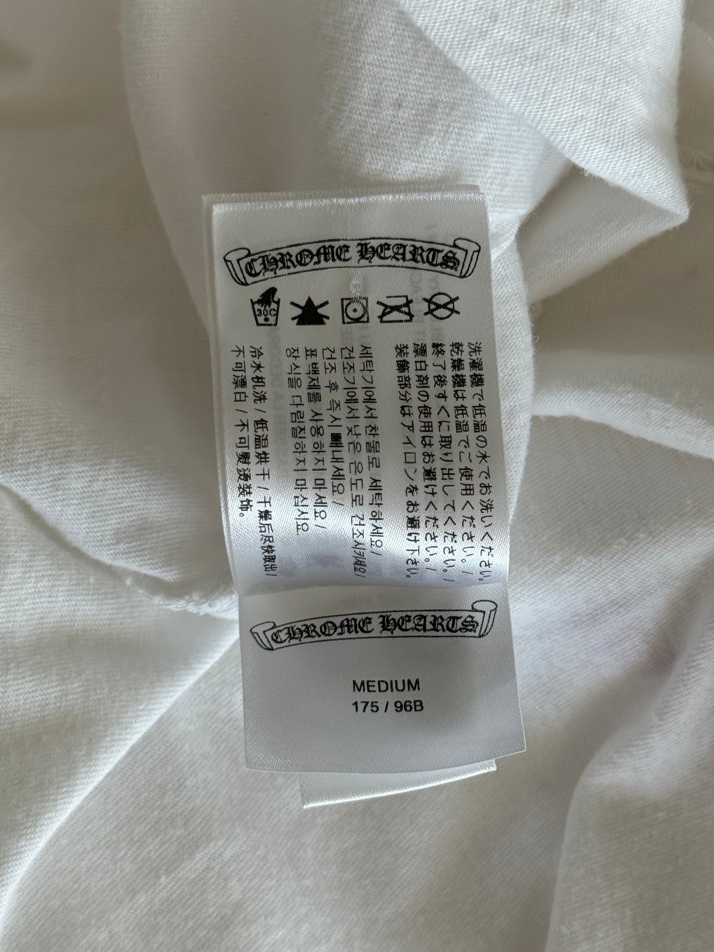 Chrome Hearts White & Purple Neck Logo Longsleeve T-Shirt