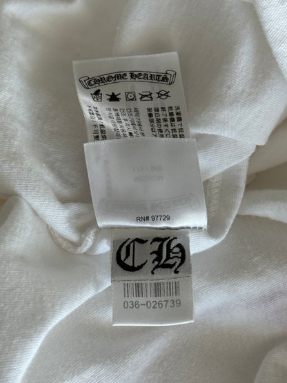 Chrome Hearts White & Purple Neck Logo Longsleeve T-Shirt
