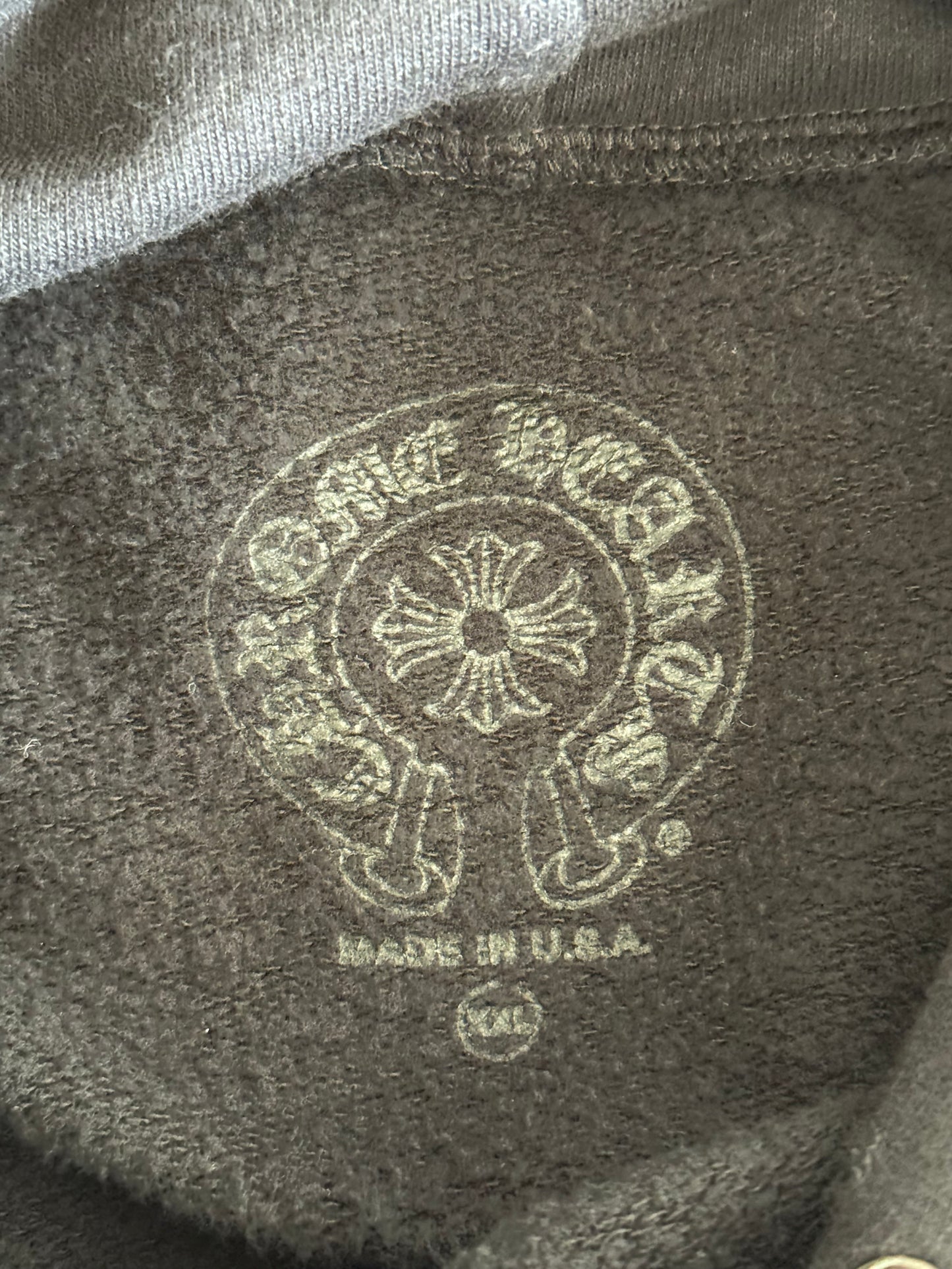 Chrome Hearts Black & White Script Logo Hoodie