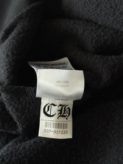 Chrome Hearts Black & White Script Logo Hoodie