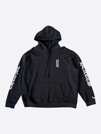 Chrome Hearts Black & White Script Logo Hoodie